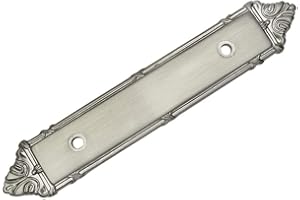 10 Pack - Cosmas 9466SN Satin Nickel Cabinet Hardware Handle Pull Backplate/Back Plate - 3" Inch (76mm) Hole Centers