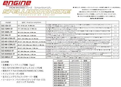 Amazon エンジン Engine スペルバウンドコア Scc 610h St エンジン Engine バスロッド