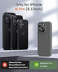 OuXul Designed for iPhone 16 Pro Case,Shockproof