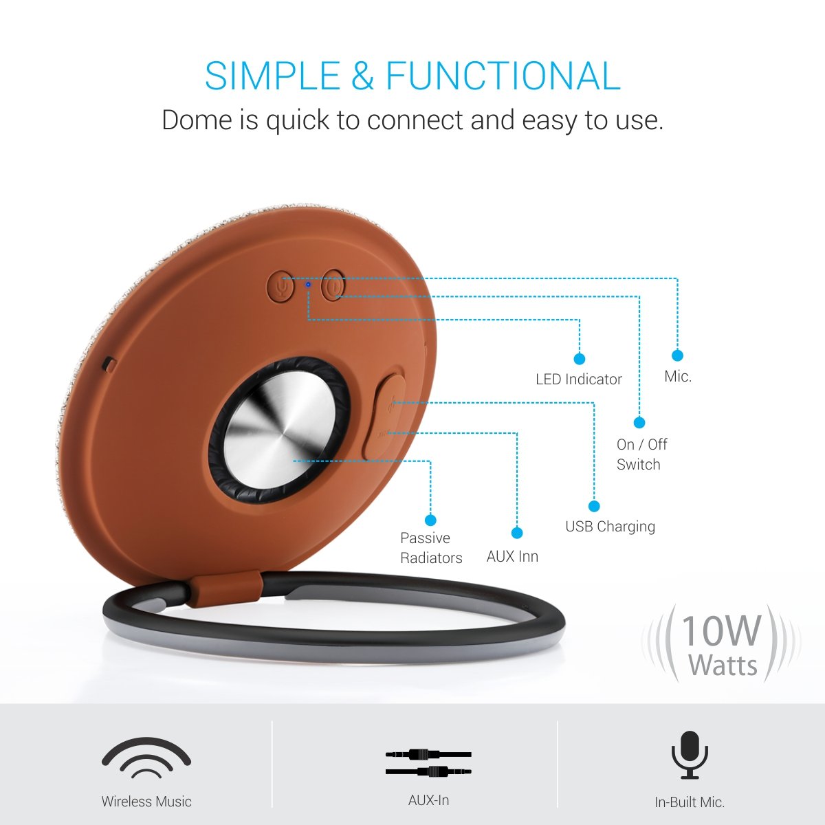portronics dome portable bluetooth speaker