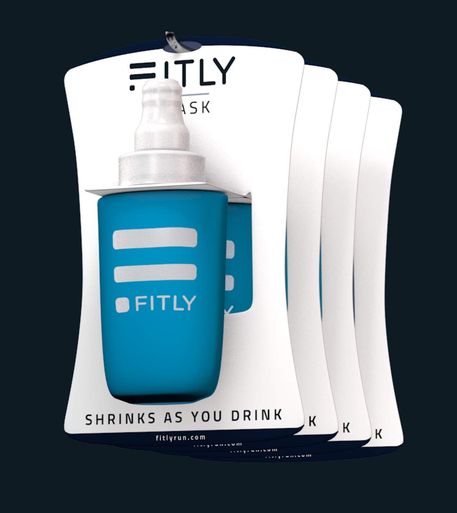 Fitly Soft Flask for Hydration Pack - Ideal for Running Hiking Cycling Climbing - Collapsible Water Bottle