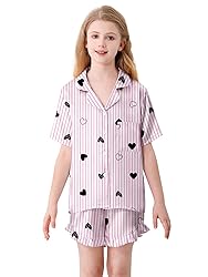 Umeyda Girls Satin Silky Collar V Neck Ruffle Short