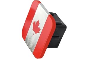 Tow Hitch Covers, Trailer Hitch Covers Dustproof Canadian Flag Tow for RV, Trailer, Car, Suitable for 2 Inch Receiver, Cover