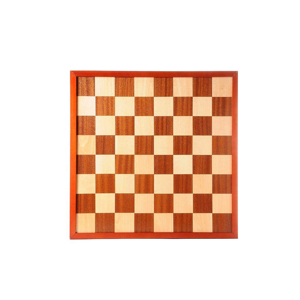 170487 – Engelhart – 42 cm Reversible Wooden Chess and Checkers Board – Inlaid Design – Strategy Game for Ages 6+