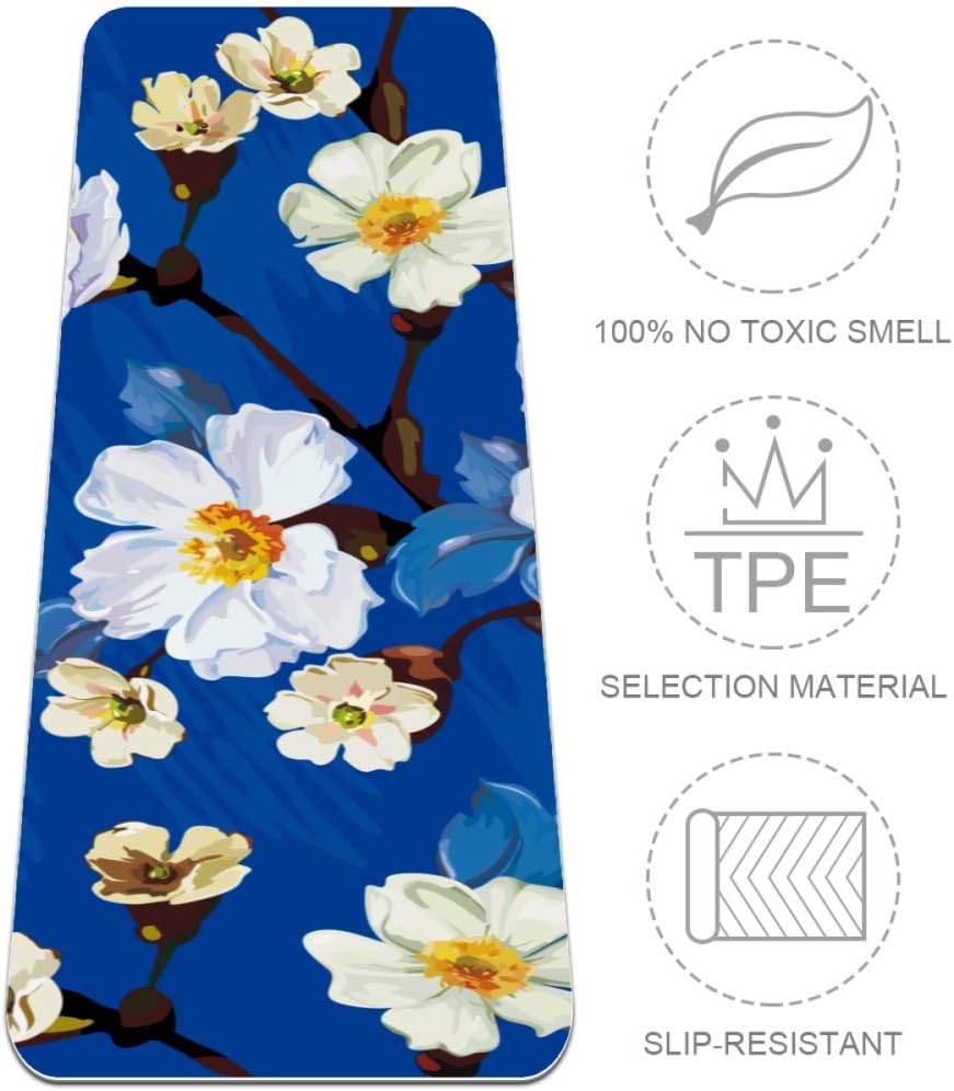 GHFHGF Abstract Flower Yoga Mat Extra Thick