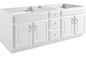 Design House 541086 Concord Bathroom Vanity Without Top, 72 x 21, White
