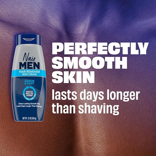 NAIR MEN HAIR REMOVER BODY CREAM, MANSCAPE FOR SMOOTH SKIN FOR DAYS, COARSE HAIR REMOVAL, 12 OZ
