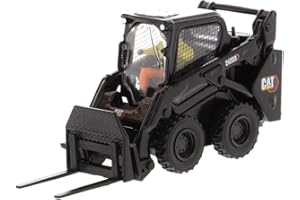 1:50 Cat® 242D3 Skid Steer Loader with Attachments & Special Black Paint, High Line Series, 85676BK
