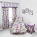 Bacati Crib Fitted Sheets, Botanical Purple (Pack of 2)