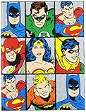 Silver Buffalo DC6150 DC Comics Characters Grid Hard Cover Journal with Ribbon Book Mark, 160-Pages, 6 x 8 inches