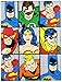 Silver Buffalo DC6150 DC Comics Characters Grid Hard Cover Journal with Ribbon Book Mark, 160-Pages, 6 in. x 8 in