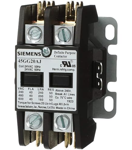 SUNLEE 60 Amp 3-Pole Contactor – 24V Coil, Definite Purpose, UL Recognized For HVAC & A2L Compliance
