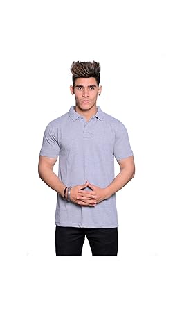 Illusion Grey Polo Neck T-Shirt