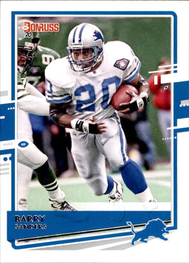 Amazon Com 2020 Donruss 102 Barry Sanders Detroit Lions Football Card Collectibles Fine Art
