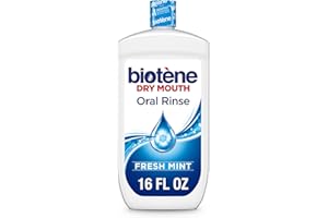 biotène Oral Rinse Mouthwash for Dry Mouth, Breath Freshener and Dry Mouth Treatment, Fresh Mint, 16 fl oz
