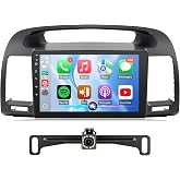 Leadfan Car Stereo for Toyota Camry 2002-2006 Wireless Carplay Android Auto | Fast Boot Linux 9" Touchscreen for Camry Radio with Bluetooth FM/AM, Navigation Head Unit+Backup Camera SWC(Model A)