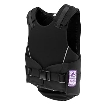 perfk Kinder Reitschutzweste Schwarz Reitsicherheitsweste