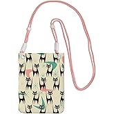 Salelf Mid Century Modern Cats for Crossbody Phone Bag, Small & Lightweight Crossbody Purse for Women with Adjustable Strap, Water-Resistant Daily Commuter Bag for Phone, Wallet, Keys