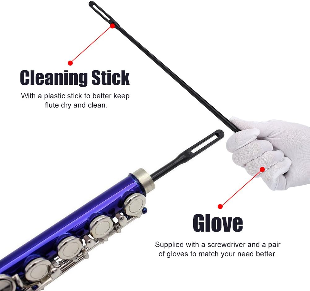 Drfeify Flute Cleaning Kit, Flutes Cleaning Care Set with Cleaning
