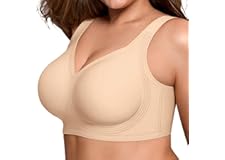 LetsJoli Bras for Women Supportive Wireless Push Up Bra Full Coverage No Underwire Seamless Plus Size for Older Women