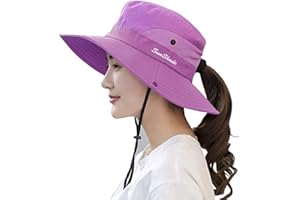 DUKARS UPF 50+ Wide Brim Sun Hat Waterproof UV Protection Bucket Boonie Hat for Women