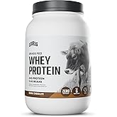 Levels Grass Fed Whey Protein Powder, No Artificials, 24G of Protein, Double Chocolate, 2LB