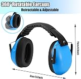 Zuimei 2 Pack Kids Ear Defenders Adjustable Earmuffs Red Blue view 3