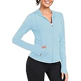 Sun Jacket for Women Long Sleeve UV Protection Lightweight Yoga Full Zip UPF 50+ Athletic Top Running Gym Golf