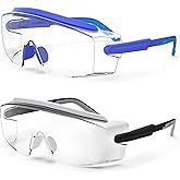 MEIGIX Anti Fog Safety Glasses Safety Goggles Over Glasses Protective Glasses with Anti Scratch Lenses Adjustable
