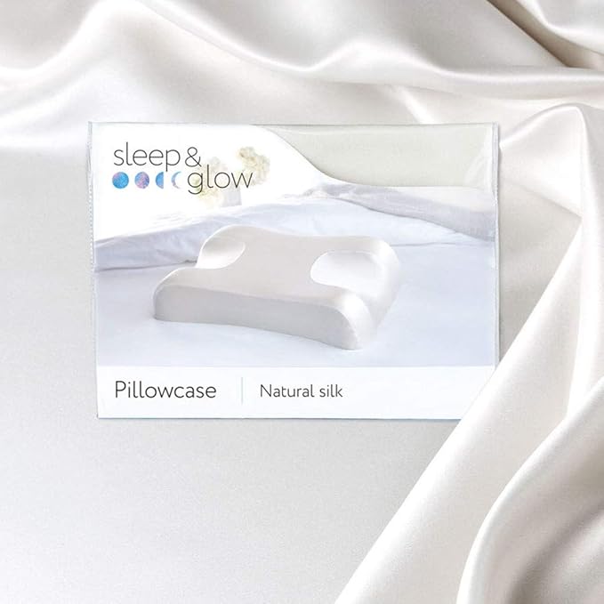 Sleep&Glow Funda de Almohada de Seda Natural Especialmente diseñada
