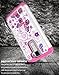 LG K8 Case, LG Escape 3 Case, LG Phoenix 2 Case, Style4U Butterfly Studded Rhinestone Crystal Bling Hybrid Armor Case Cover for LG K8/LG Escape 3/LG Phoenix 2 with 1 Style4U Stylus [White/Hot Pink]