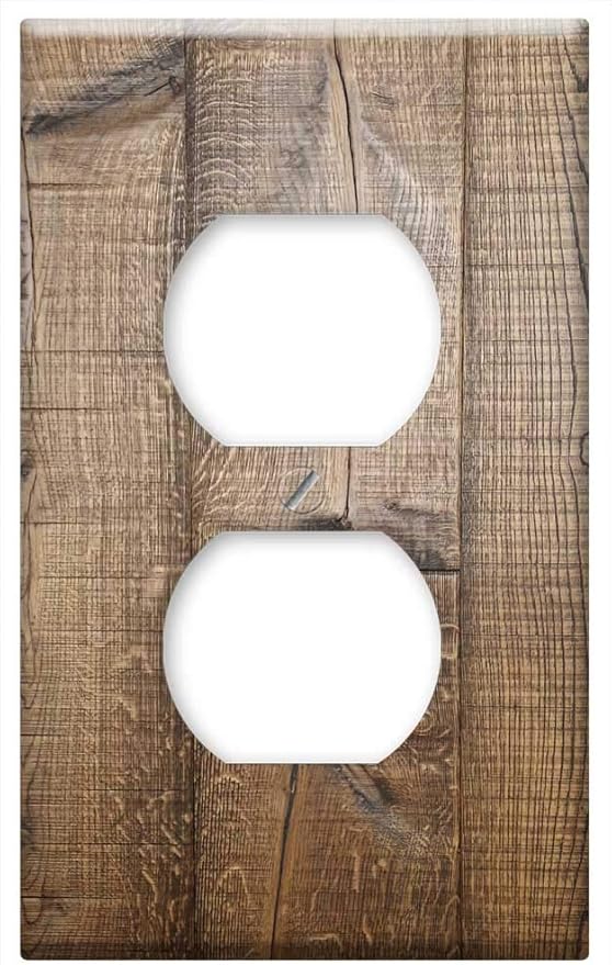 Switch Plate Outlet Cover Timber Floor Wood Texture Wooden