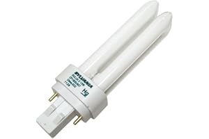 LEDVANCE Sylvania 21117 (6-Pack) CF13DD/827/ECO 13-Watt Double Tube Compact Fluorescent Light Bulb, 2700K, 780 Lumens, 82 CRI, T4 Shape, GX23-2 Bi-Pin Base