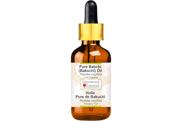 Greenwood Essential Babchi (Bakuchi) Oil (Psoralea corylifolia) with Glass Dropper Cold Pressed 30ml (1 oz)