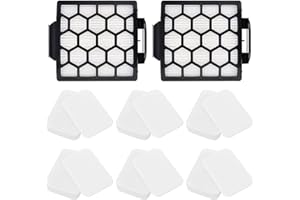 Ancolin Filter Replacement Kit for Shark Navigator Zero-M Self-Cleaning Brushroll Pet Pro Upright Vacuum ZU60 ZU62 ZU62C NV150 NV151 NV255, Replaces Parts # 1238FT60 (2 Zu60 Filter + 6 Foam & Felt)