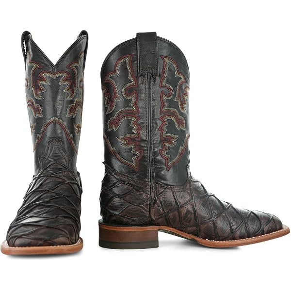 Amazon.com | Brown Square Toe Stetson Men display picture 2