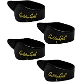 Golden Gate GP-4B-4PK Thumb Picks &ndash; Black &ndash; Large &ndash; Made in USA 4 Pack for Guitar, Resonator, Banjo &amp; More &ndash; Durable, Comfortable &amp; Versatile