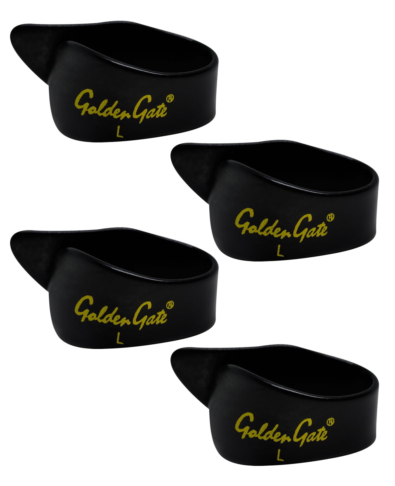 Golden Gate GP-4B-4PK Thumb Picks – Black – Large – 4PK