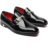 Erphpre Paul Men's Tuxedo Patent Leather Loafers Dress Shoes