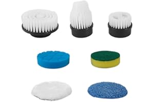 lasuroa 7pcs Electric Spin Scrubber Replacement Brush Heads, Universal Fit for Most Cordless Cleaning Brushes Multi-Surface S