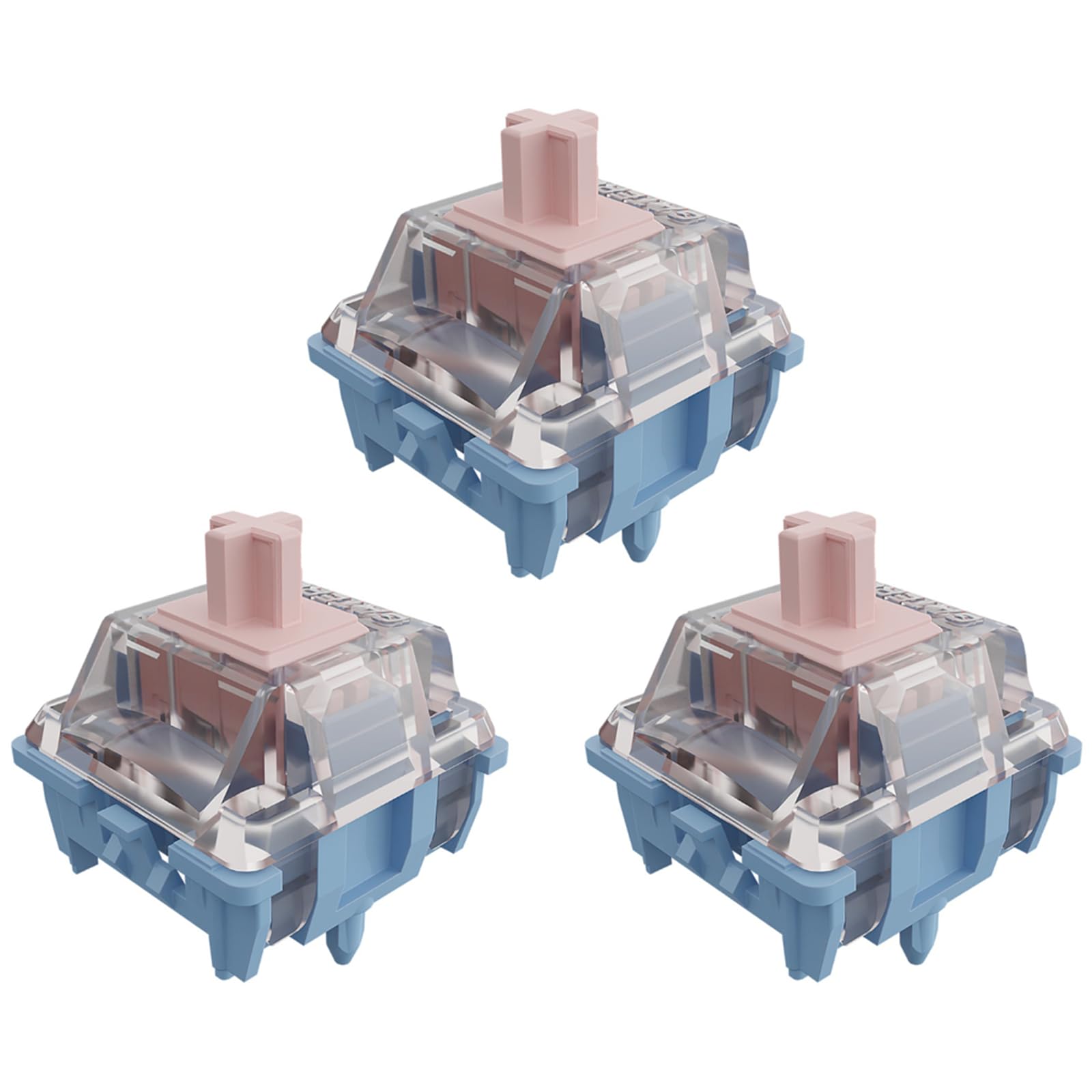 Zjmehty GATERON Melodic Switches for MX Mechanical Keyboard, 5-pin 60gf Clicky/Pre-lubed/Stable stem/Crisp Sound/Accurate triggering Switches (Melodic,108Pcs)