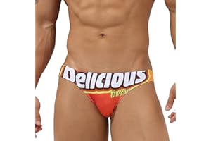 EASEJUICY Mens Bikini Swimwear Sexy Swimsuit Gradient Design Swim Briefs with Drawstring Low Waist Bathing Suit