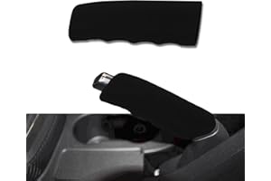 RGOAANC Car Handbrake Cover, Brake Handle Cover, Waved Shaped Parking Brake Lever Decorative Protector, Anti-Slip Silicone Auto Hand Brake Comfortable Handle Grip Cover Universal for Car Truck SUV