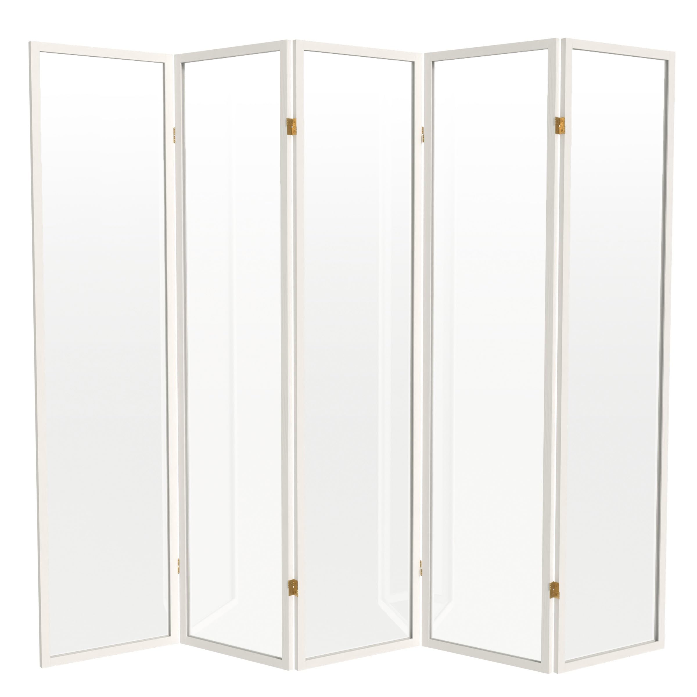 Photo 1 of Red Lantern 6 ft. Tall Clear Plastic Partition White 5 Panel  
***(SOME SCUFFS/SCRATCHES)*** BOX RIPPED/TORN)***