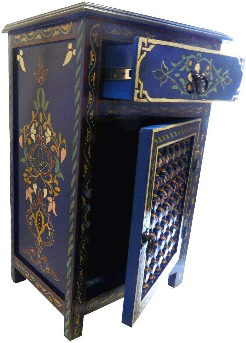 navy dresser and nightstand