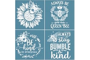 KATUTUDE Self-Adhesive Flower Totem Silk Screen Stencils Reusable Silk Screen Printing Stencils Chalk Mesh Transfers for Painting on Fabric, Wood Board, Wall