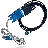 OREI USB to RS-232 3-pin Phoenix Serial Cable for Serial Control | USB to DB9 & DB9 to RS-232 Combo | Compatible with Windows