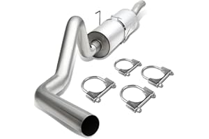 DNA MOTORING CBE-DR04-57L Stainless Steel Axle Back Dual Muffler Exhaust System [Compatible with 04-05 Dodge Ram 1500 5.7L Quad Cab]