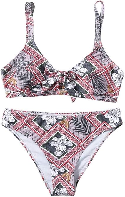 Amazon Co Jp Rongai Chen 水着水着ビキニ水着女性の水着女性の印刷 Color Red Size M Kitchen Housewares