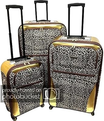 leopard suitcase set
